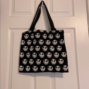 Jack Skellington black canvas bag.